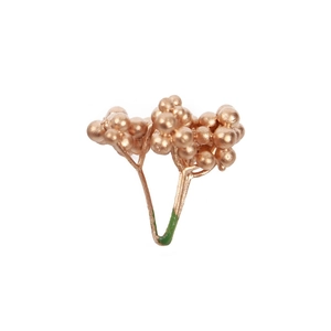 Artificial champagne gold berry clusters for Christmas tree decoration and DIY crafts