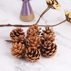 Pommes De Pin En Bois Naturel Pour Décoration Arbre De Noël Ornements Suspendus Saisonniers Pommes De Pin Brunes Pour Bricolage DIY