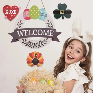 Creative DIY festive wood signs with gnomes, shamrocks, hearts, and turkeys for seasonal decor