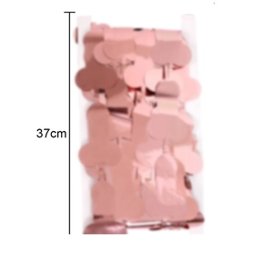 Rose gold metallic foil penis fringe curtain party decoration 37cm height backdrop