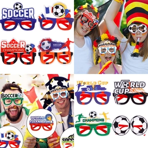 Lot de lunettes de fête Coupe du Monde de football pour fans et accessoires photo pour enfants