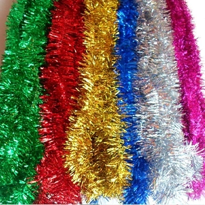 Metallic Festive Tinsel Garland Hanging Decoration For Christmas Tree Party Birthday Celebration Home Decor