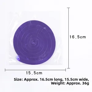 Purple spiral Halloween hanging decoration in packaging, size 16.5cm x 15.5cm for party decor