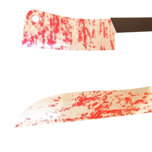 6-piece Halloween bloody knife banner decorations for spooky horror themed party decor