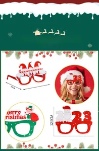 Spécifications de taille détaillées pour lunettes de Noël avec designs scintillants