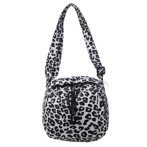 Sac bandoulière tendance imprimé léopard avec fermetures éclair et sangle réglable
