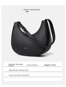 Detailed product card showing pebble textured faux leather hobo bag dimensions and specs