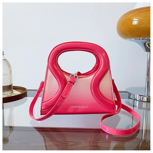 Sac à Épaule Dégradé en Cuir PU Tendance pour Femmes Sac à Main Brillant Miroir Avec Poignée Ajourée Sac Bandoulière