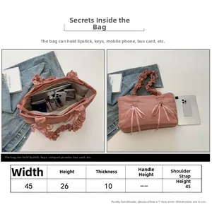 Grand sac fourre-tout en toile rose avec compartiment pour ordinateur et poches