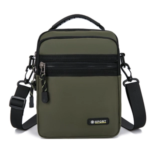 Water Resistant Oxford Cloth Shoulder Bag Versatile Crossbody Handbag Multi Layer Zipper Messenger Bag For Daily Use Unisex