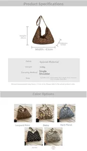 Detailed view of large capacity printed canvas tote bag size and various patterns