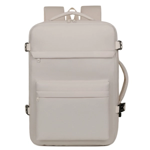 Wasserdichter beige Oxford Rucksack mit Reißverschlüssen und verstellbaren Schnallen