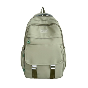 Sac à dos d'été minimaliste en nylon pour femme vert clair avec compartiments de rangement
