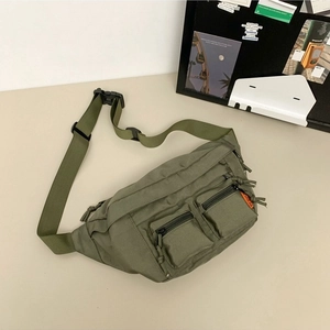 Minimalist Nylon Multi-Pocket Waist Bag For Women Men Tactical Functional Chest Bag Waterproof Daily Outdoor Shoulder Bag