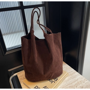 Minimalist Large Capacity PU Leather Tote Bag For Women Retro Matte Texture Shoulder Bag Versatile Daily Commuting Handbag