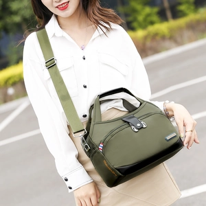 Sac à Épaule en Tissu Oxford pour Femmes Grande Capacité Sac à Main Urbain Minimaliste Couleur Unie Camouflage 1931 Sac Décontracté