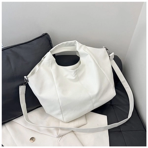 Women Large Capacity PU Leather Tote Bag Minimalist Solid Color Shoulder Crossbody Bag Fashion Casual Handbag For Daily Use