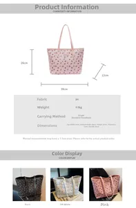 Spécifications de taille et options de couleur pour le sac cabas en similicuir à cerises