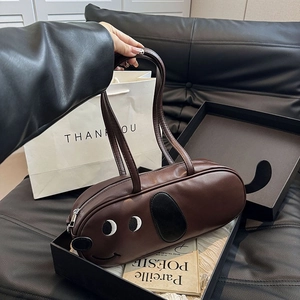 Sac à Épaule Mignon Forme de Chien Cartoon Pour Femmes Créatif Sac à Main Chiot Teckel Tendance PU Suède Sac Bandoulière Unique Style Animal Sac à Main
