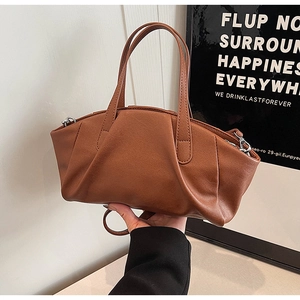 Women Trendy PU Leather Pleated Shoulder Bag Simple Versatile Crossbody Handbag With Removable Strap Elegant Folded Purse Daily Use Bag