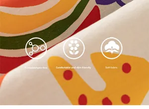 Gros plan sur le tricot de coton doux avec motifs ondulés colorés et texture soyeuse