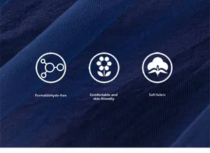 Detail of soft navy blue mesh fabric with formaldehyde-free and breathable texture