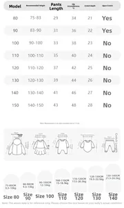 Detailed size chart for boys summer denim shorts with measurements from 80cm up to 150cm