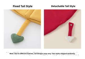 Détail des modèles de queue de cape pour bébé avec styles fixe et à pression