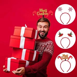 Serre-têtes de Noël avec lettres Merry Christmas et flocons pour déco de fête