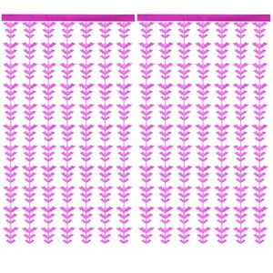 Purple Halloween bat foil fringe curtains for spooky party backdrop and doorway decor