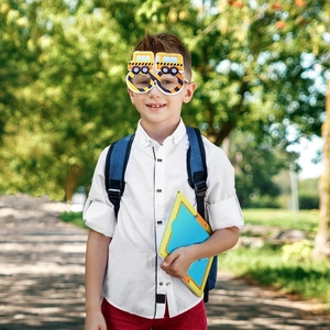 Kids birthday construction truck glasses for party fun and photography props