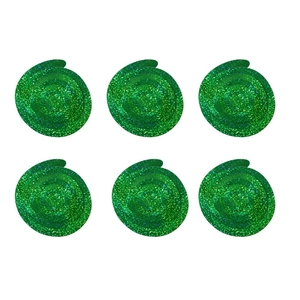 6er-Pack funkelnde grüne Glitzer-Spiralen als Hängedekoration für Partys und Decken