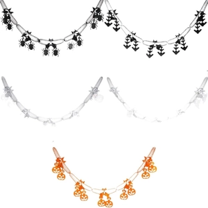 Halloween honeycomb hanging decorations with spider, bat, ghost, and pumpkin designs