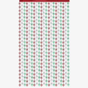 2M Christmas snowflake tinsel curtain with red green silver sequins for party decor