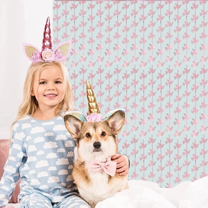 Lot de serre-têtes licorne pour filles et animaux avec roses roses et cornes dorées