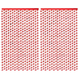 Rideau de guirlandes oiseaux rouges pour décoration de fête de Noël et fond mural