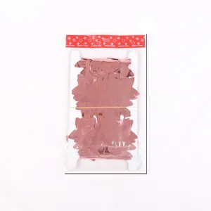 Rose gold star foil fringe curtain backdrop in packaging with 15x26cm dimensions