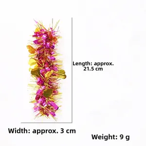 Detailed view of sequin heart snap bracelet with dimensions of 21.5cm by 3cm and 9g weight