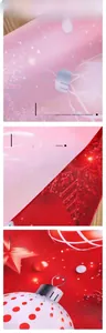 Detail of Christmas table runner fabric showing digital print and hemmed edge craftsmanship