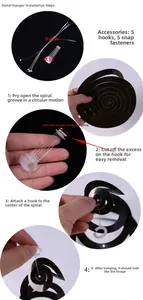 Detailed installation guide for Halloween spiral swirl decorations with hanging hooks