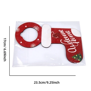 Décoration de porte chaussette de Noël avec texte Welcome Home et motifs flocons