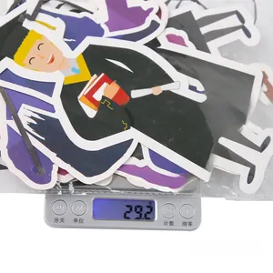 Weight display of 29.2g for graduation themed cartoon doctor banners and paper decorations