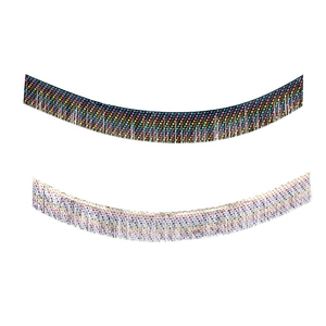 Estandarte de flecos con estrellas para decoración de fiesta de cumpleaños bicolor