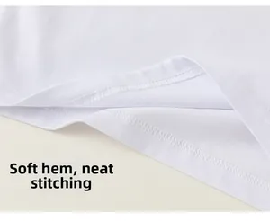 Détail de l'ourlet doux et des coutures soignées sur un débardeur blanc en coton garçon