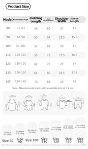 Size chart for girls pink princess dress with height and weight measurements from 80 to 140