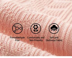 Macro detail of soft pink knitted fabric with hollow out texture and eco-friendly yarns