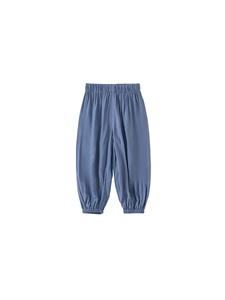 Light blue lightweight anti-mosquito pants for kids with elastic waist and cuffs