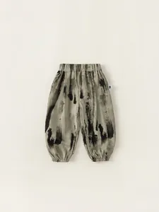 Pantalon d'Été Décontracté pour Enfants Imprimé Léopard Lavis d'Encre Anti Moustique pour Garçons Filles Taille Élastique Respirant Jogging