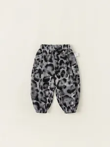 Pantalon de jogging léopard pour enfants avec taille élastique et chevilles resserrées