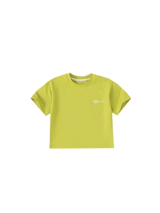 Kids minimalist grass green cool-feeling short sleeve T-shirt with insbobo graphic